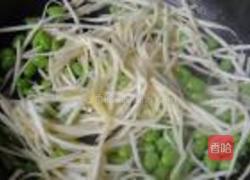 茭白肉丝炒毛豆的做法图解9