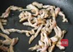 茭白肉丝炒毛豆的做法图解5