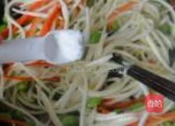 茭白肉丝炒毛豆的做法图解11