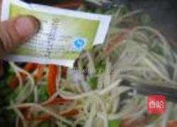 茭白肉丝炒毛豆的做法图解12