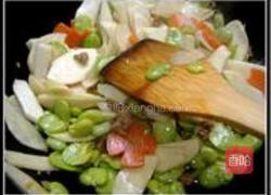 茭白炒蚕豆的做法图解6