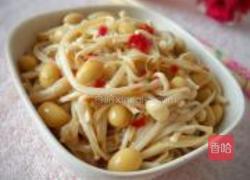 腊八豆拌金针菇的做法图解8