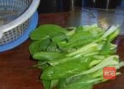 小白菜炒香菇的做法图解2