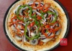 口蘑彩椒鸡腿披萨的做法图解16