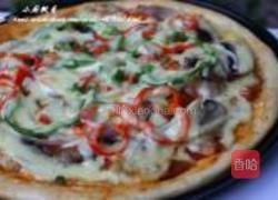 口蘑彩椒鸡腿披萨的做法图解18