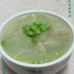 冬瓜毛豆咸肉汤的做法[图]