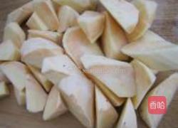 扁豆烧山芋的做法图解2