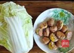 栗子烩白菜的做法图解1