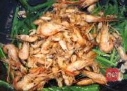 韭菜焖鲜河虾的做法图解4