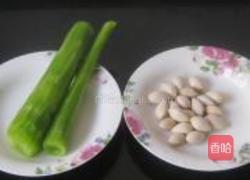 白果炒莴苣的做法图解1
