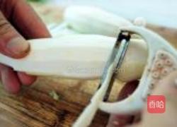 茭白炒毛豆籽的做法图解2