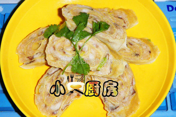 香菇鸡肉干豆腐卷