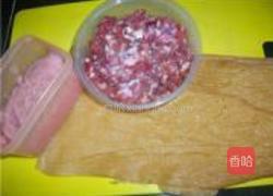 红烧腐竹酿肉的做法图解1