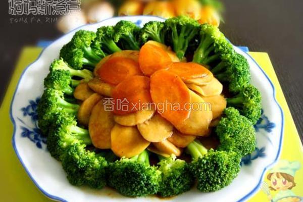 杏鲍菇扒西兰花