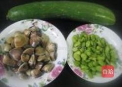 黄瓜豆瓣蛤蜊汤的做法图解1