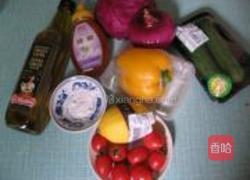 五彩蔬菜色拉的做法图解1