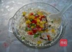 蜜汁梅肉荷叶饭的做法图解12