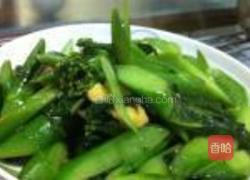 姜炒芥兰的做法图解5