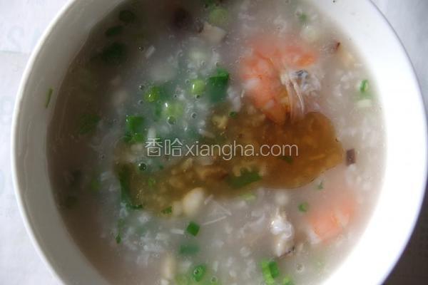 鲜虾香菇大米粥
