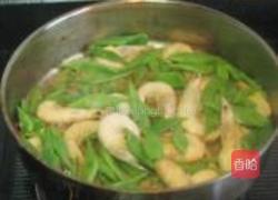 长扁豆炒白条虾的做法图解5