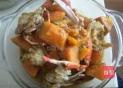 南瓜炖蟹的做法图解6