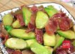 芥蓝炒腊味的做法图解10