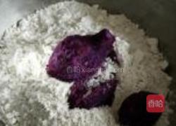 紫薯绿茶双色馒头的做法图解4