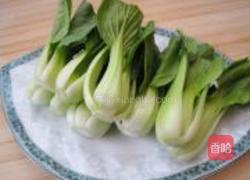 蚝油青菜蘑菇的做法图解2