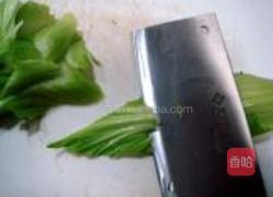 干贝松炒盖菜梗的做法图解4
