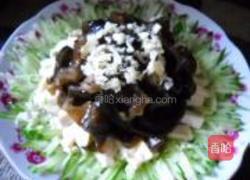 黄瓜木耳拌豆花的做法图解8