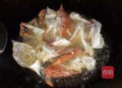 咖喱炒螃蟹的做法图解4