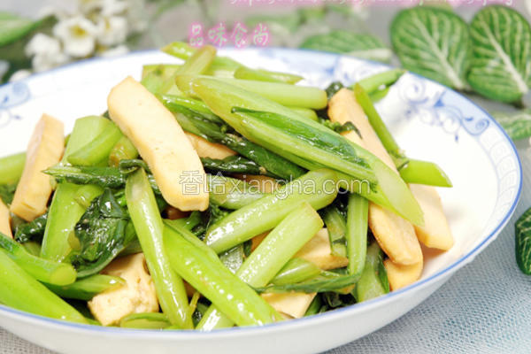 菜心豆干