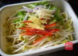 黄豆芽拌辣椒的做法图解2