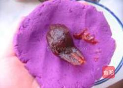 紫薯糯米豆沙饼的做法图解6