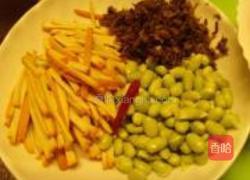 香干肉丝毛豆的做法图解2