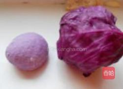 紫甘蓝打卤面的做法图解1