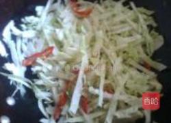 包菜炒肉片的做法图解4