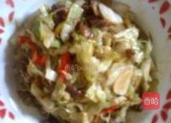 包菜炒肉片的做法图解7