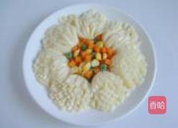 浇汁菊花玉子的做法图解7