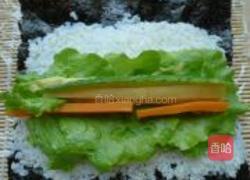 生菜沙拉寿司的做法图解5