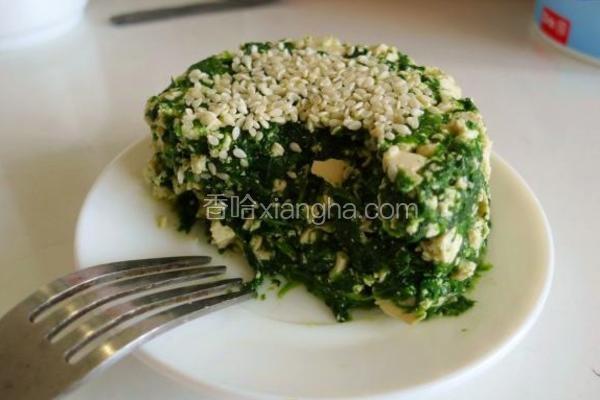 菠菜拌豆腐