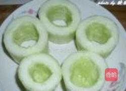 榨菜肉馅酿黄瓜的做法图解2