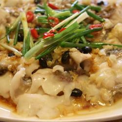 豆豉蒸超大黑翅鱼片的做法[图]