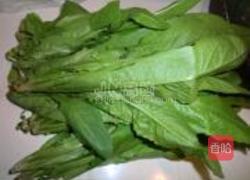 豉汁油麦菜的做法图解1