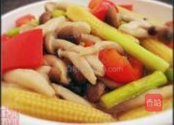 双笋素炒蟹味菇的做法图解11