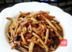 干炒茶树菇的做法图解10