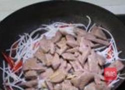 韭菜豆芽炒猪肝的做法图解5