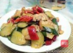 黄瓜炒五花肉的做法图解6
