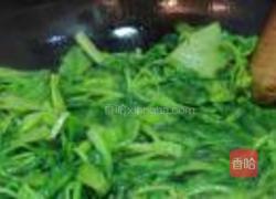蒜炒茼蒿的做法图解2