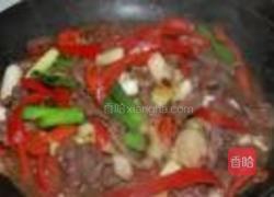 红椒大葱炒麋鹿肉的做法图解8